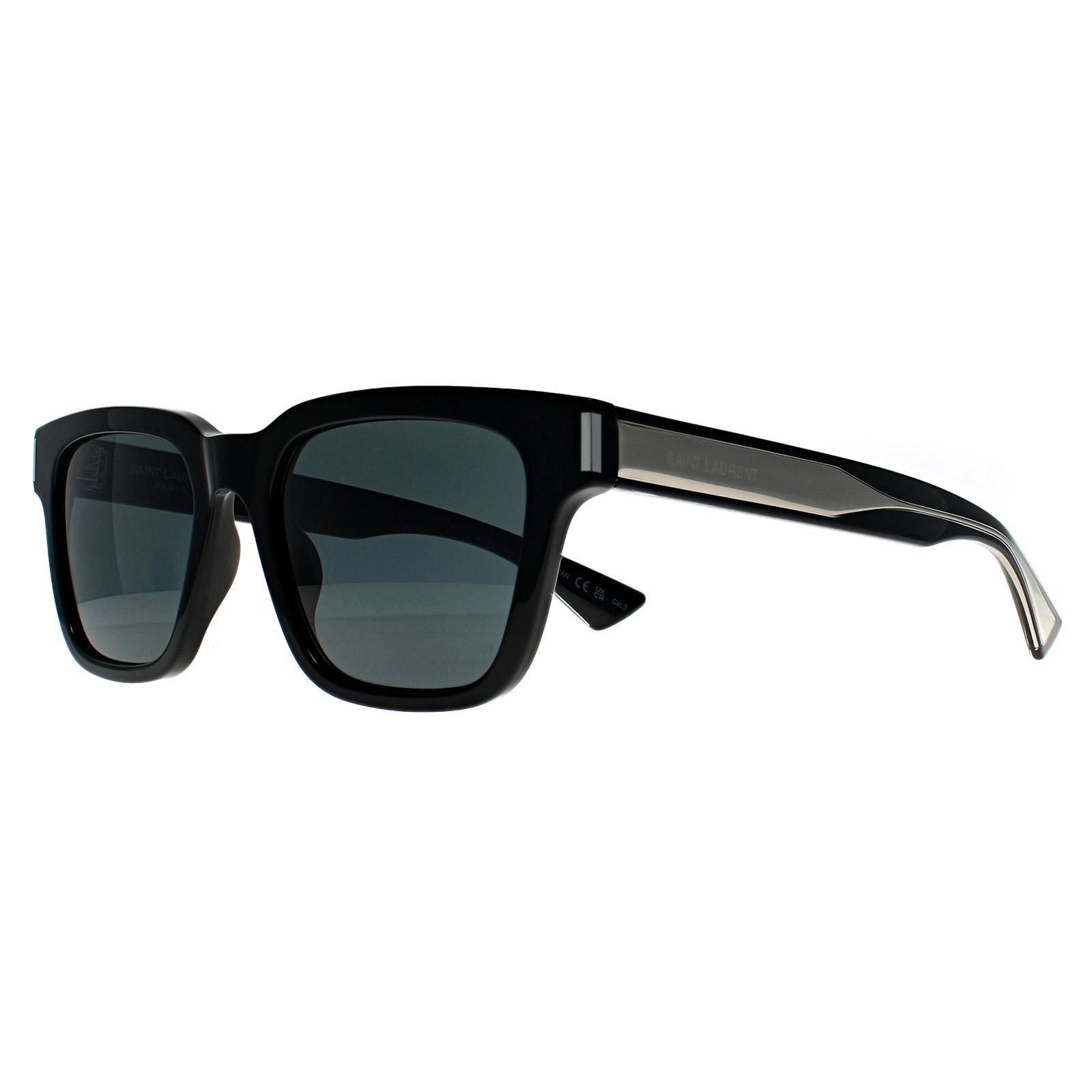 Saint Laurent Rectangle Black Grey SL 790