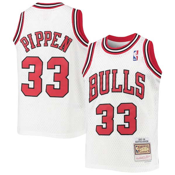 Scottie Pippen Chicago Bulls  Youth 1997/98 Hardwood Classics Swingman Jersey - White/Red/Black