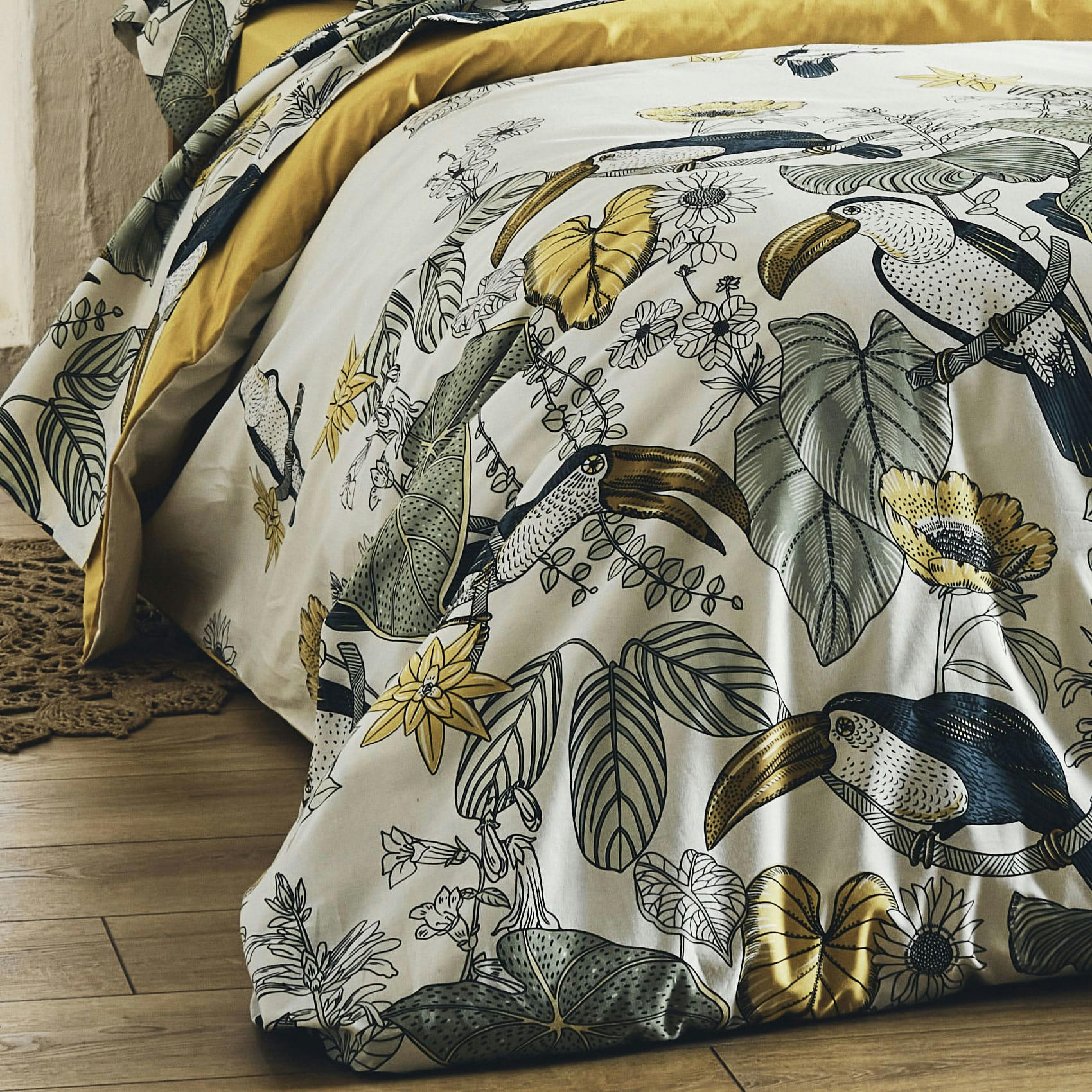 TOCO - Housse de couette toco coton kaki 240x220 cm