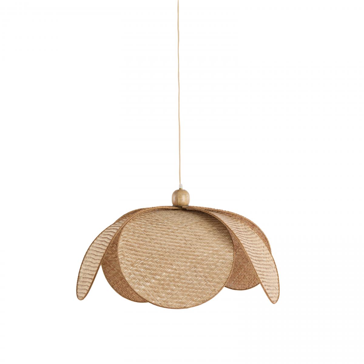 Light & Living - Lavrio hanglamp Ø60,5x30,5 cm - webbing naturel+hout