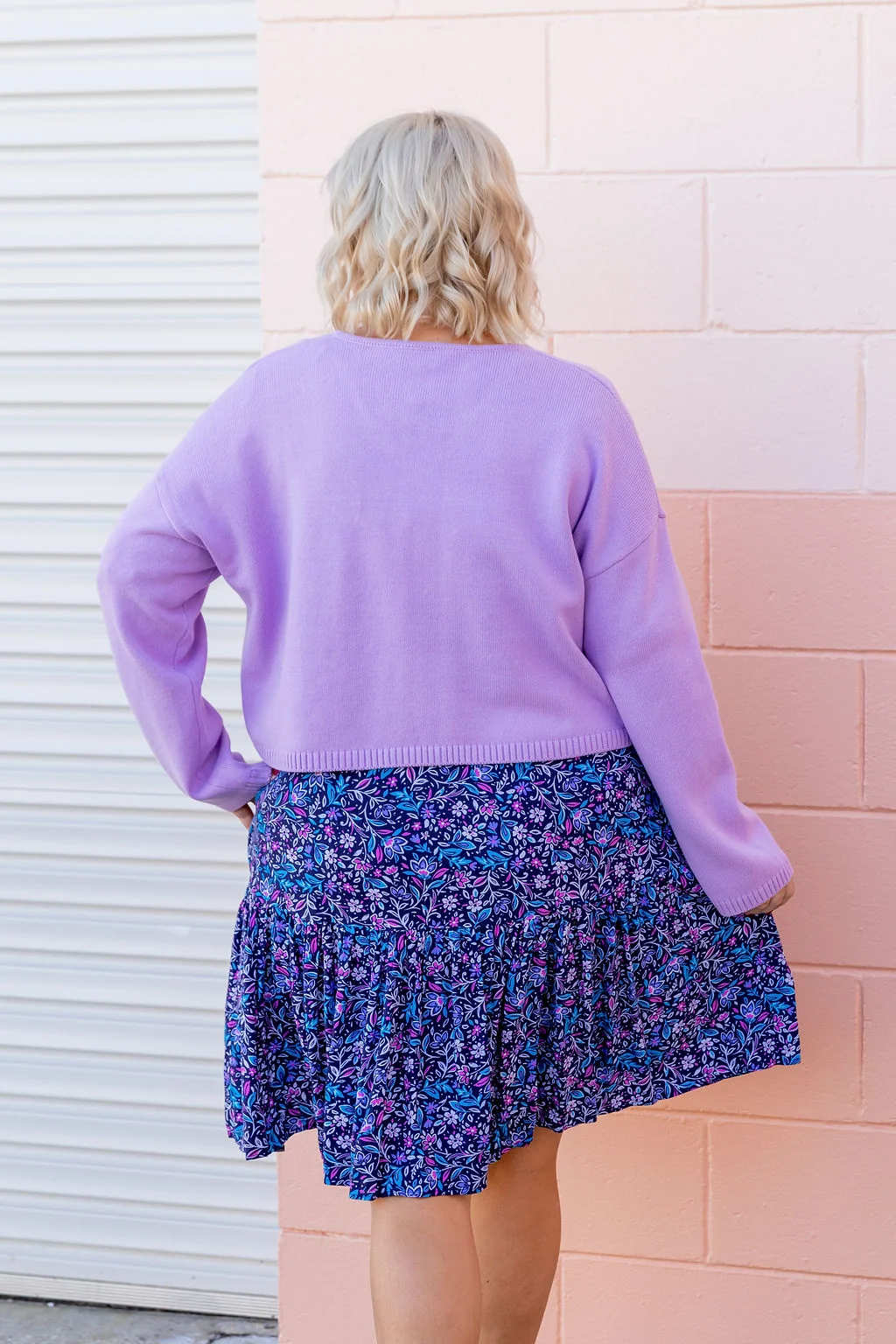 Blakely Crop Knit in Lilac