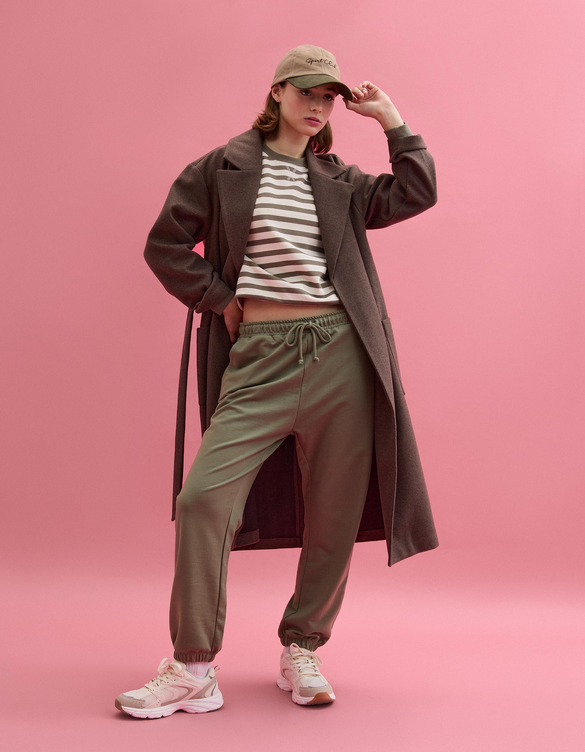 Calças Joggers, Mulher, Verde Escuro