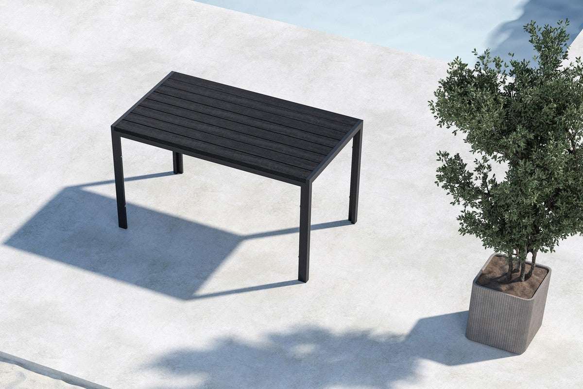 Rebellenclub Cappero Tuintafel - 140 x 80 cm - Zwart