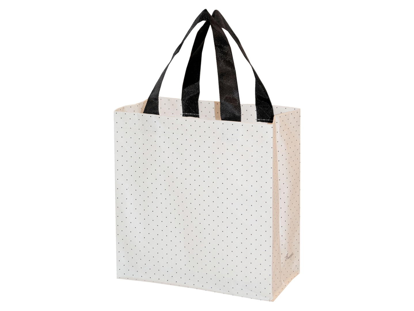 Torba zakupowa Kropki 15x26 cm biało-czarny