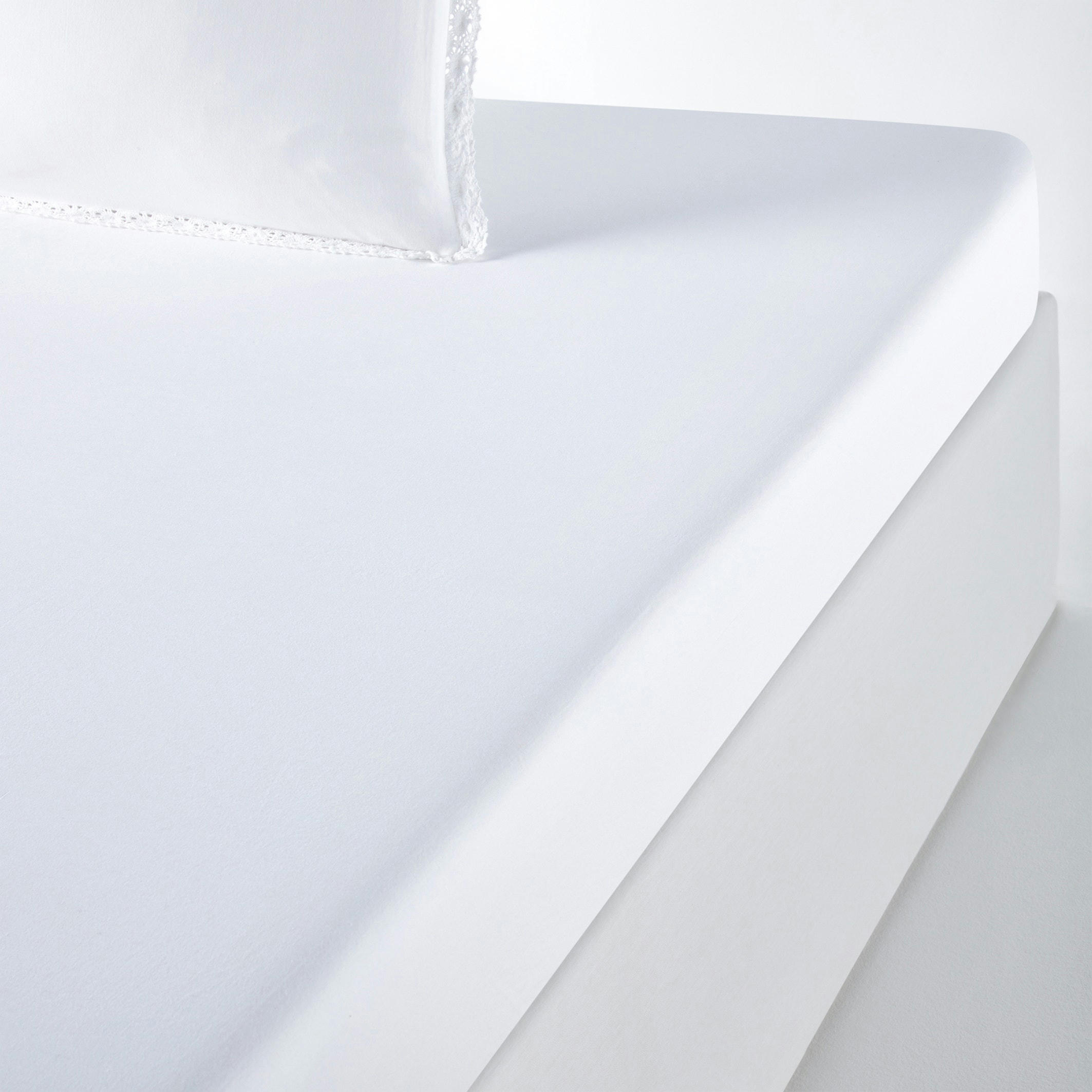 Drap-housse coton lavé, bonnet 30cm, Alhambra