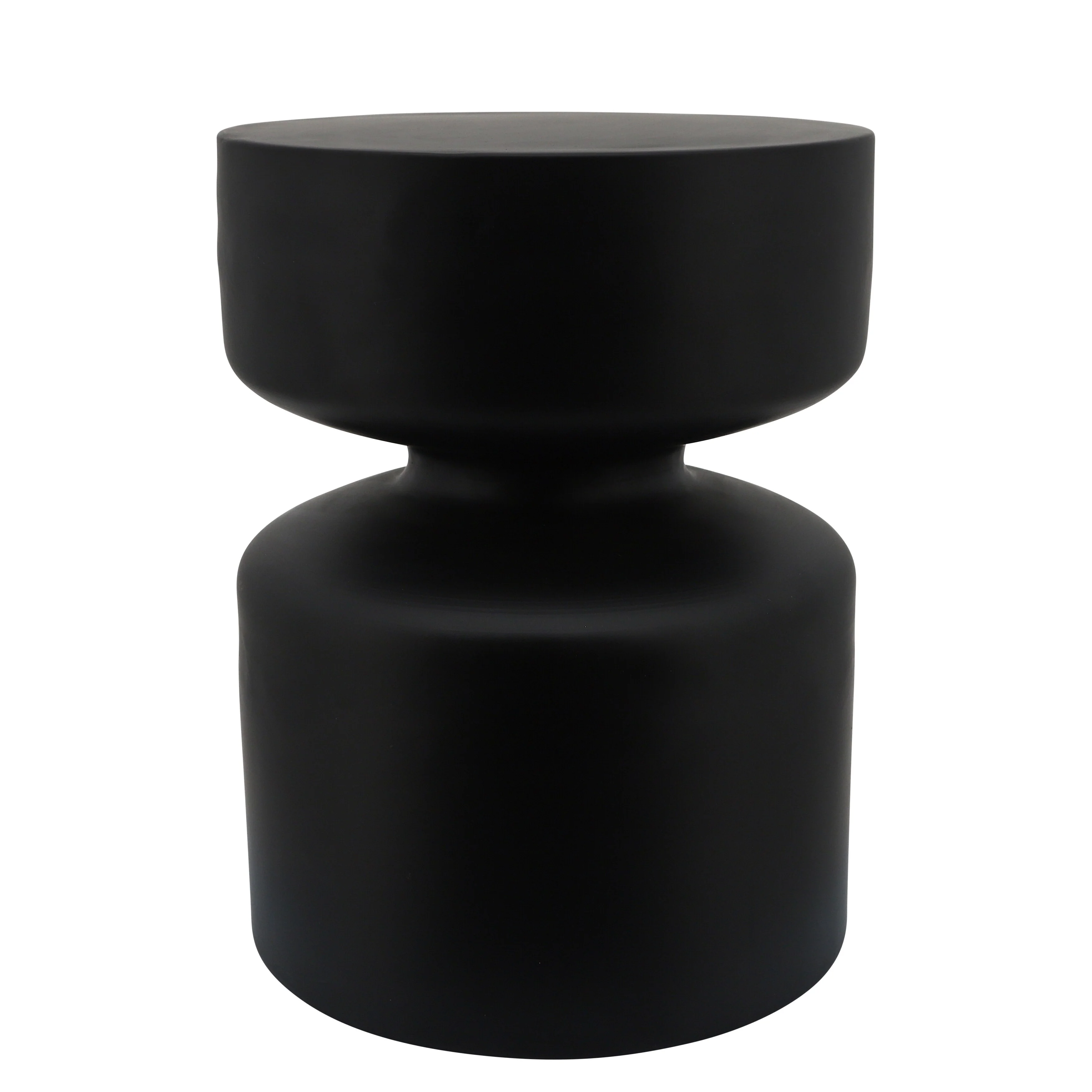 Metal, 18H Pawn Shaped Stool, Black, Round, 18H, Solid