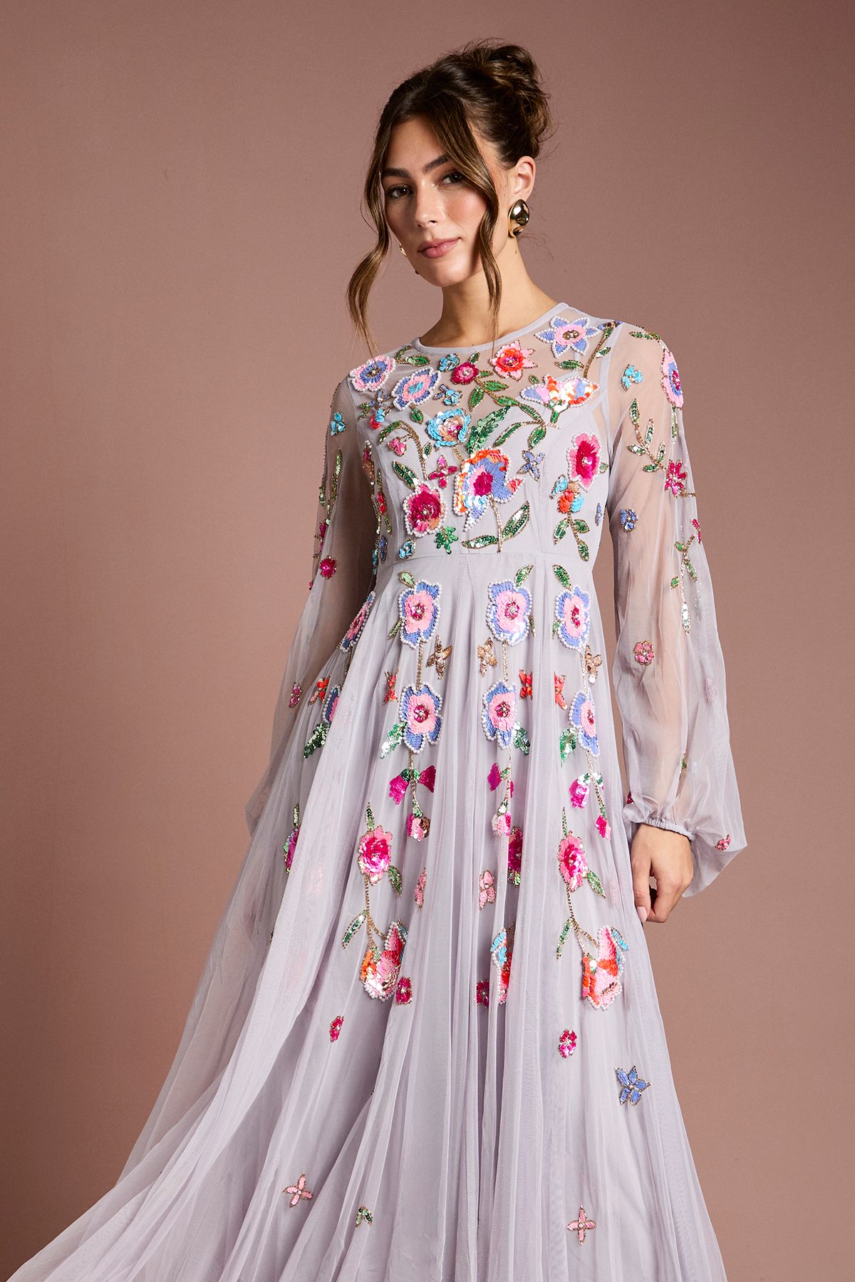 Coast Embellished Chiffon Maxi Dress