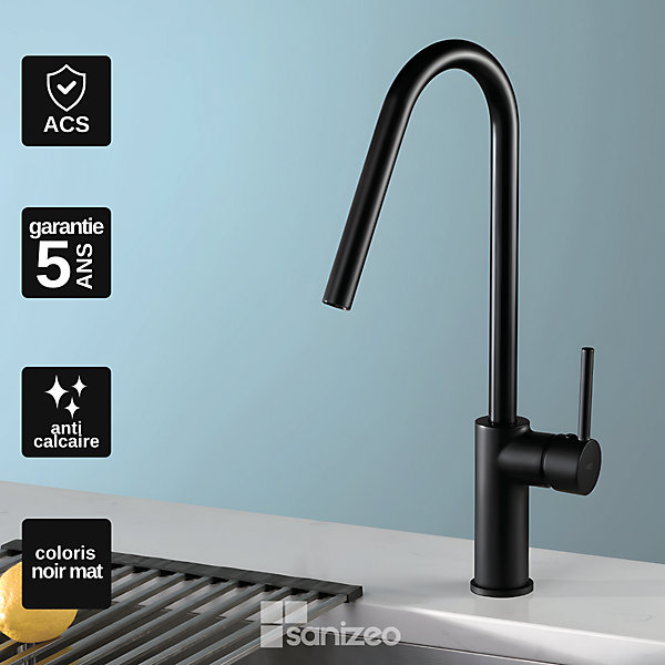 Mitigeur de Cuisine KENIA Noir Mat - GCE020/NG IMEX PRODUCTS