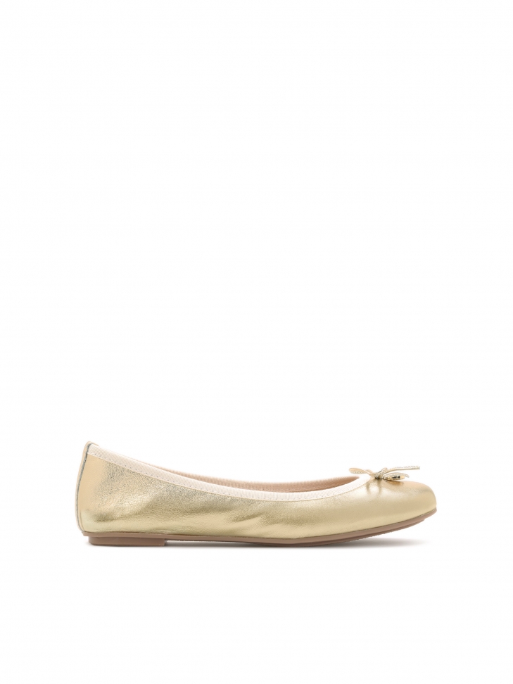 Ladies' golden ballerinas