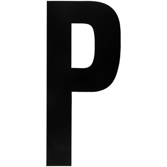 Klebebuchstabe, Buchstabe P, schwarz