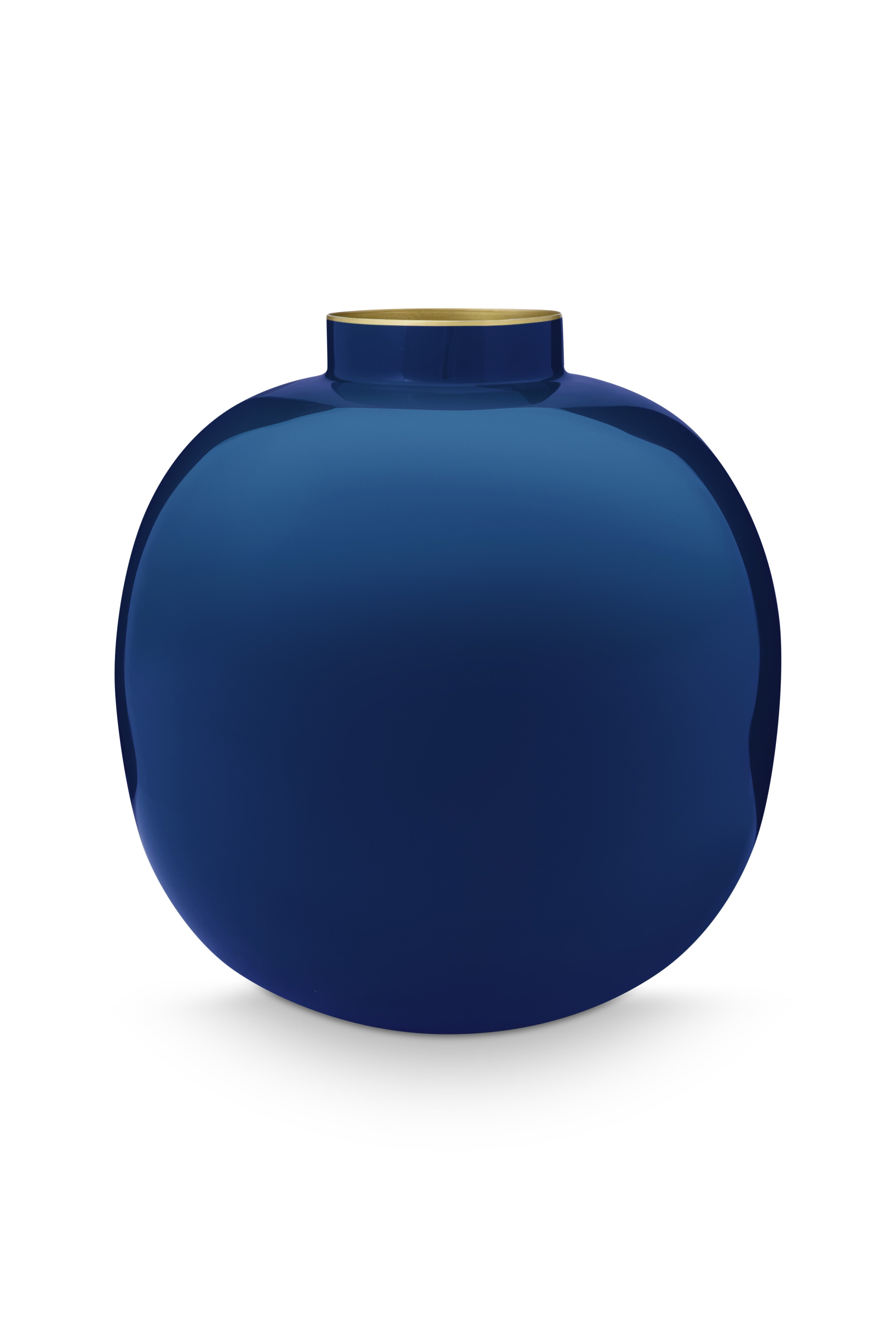 Pip Studio Metalen Vaas voor Bloemen - Bloemenvaas - Woondecoratie - Blauw - 23cm