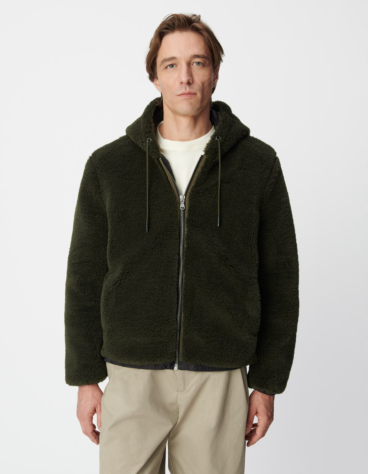 Sous doudoune kaki sherpa Homme