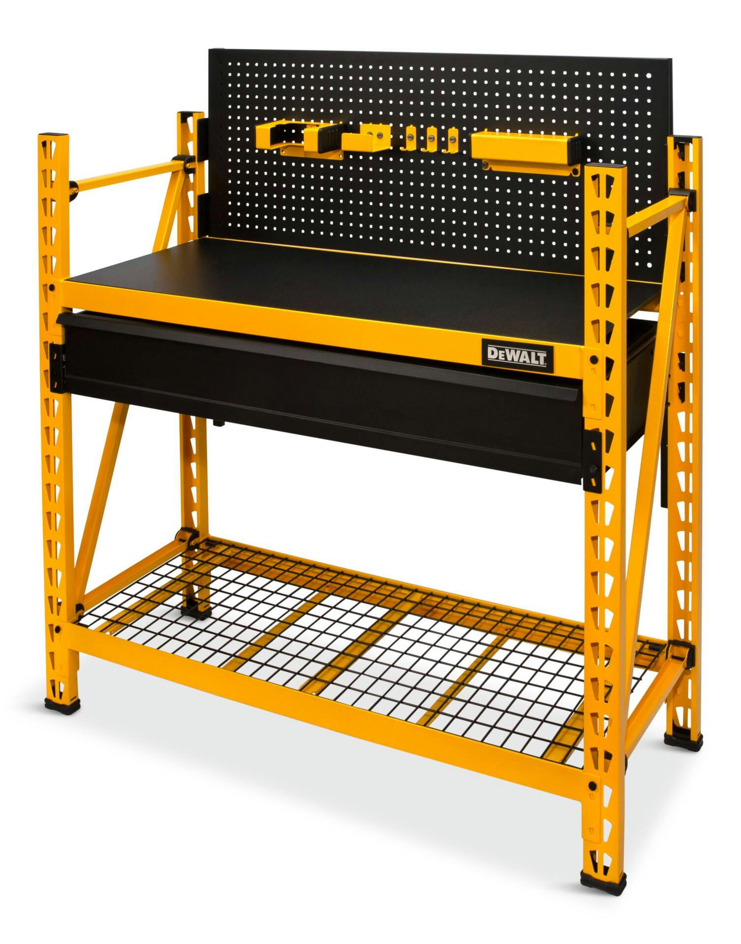DeWALT 2-Shelf Industrial Storage Rack Workbench, 4-ft