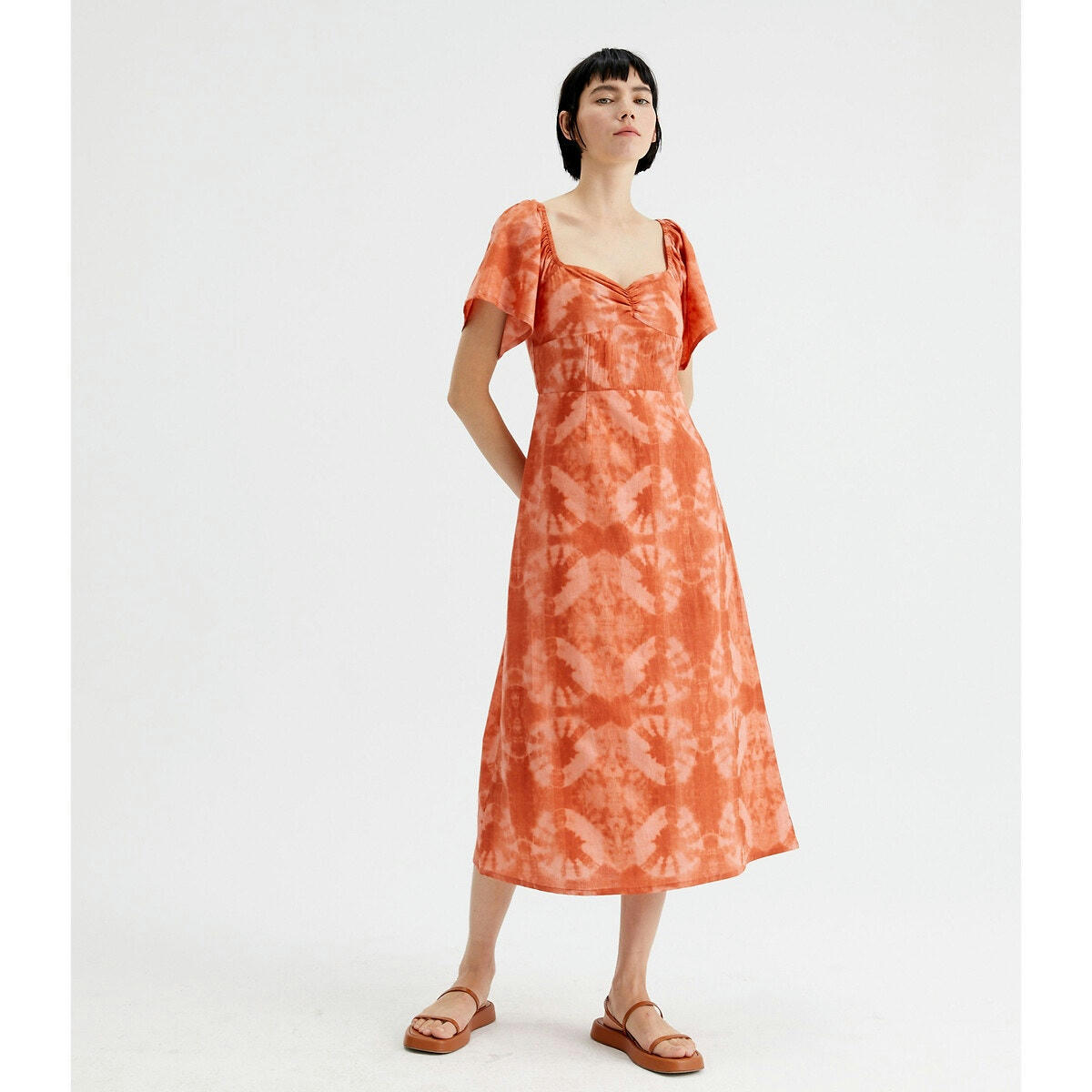 Robe longue, imprimée