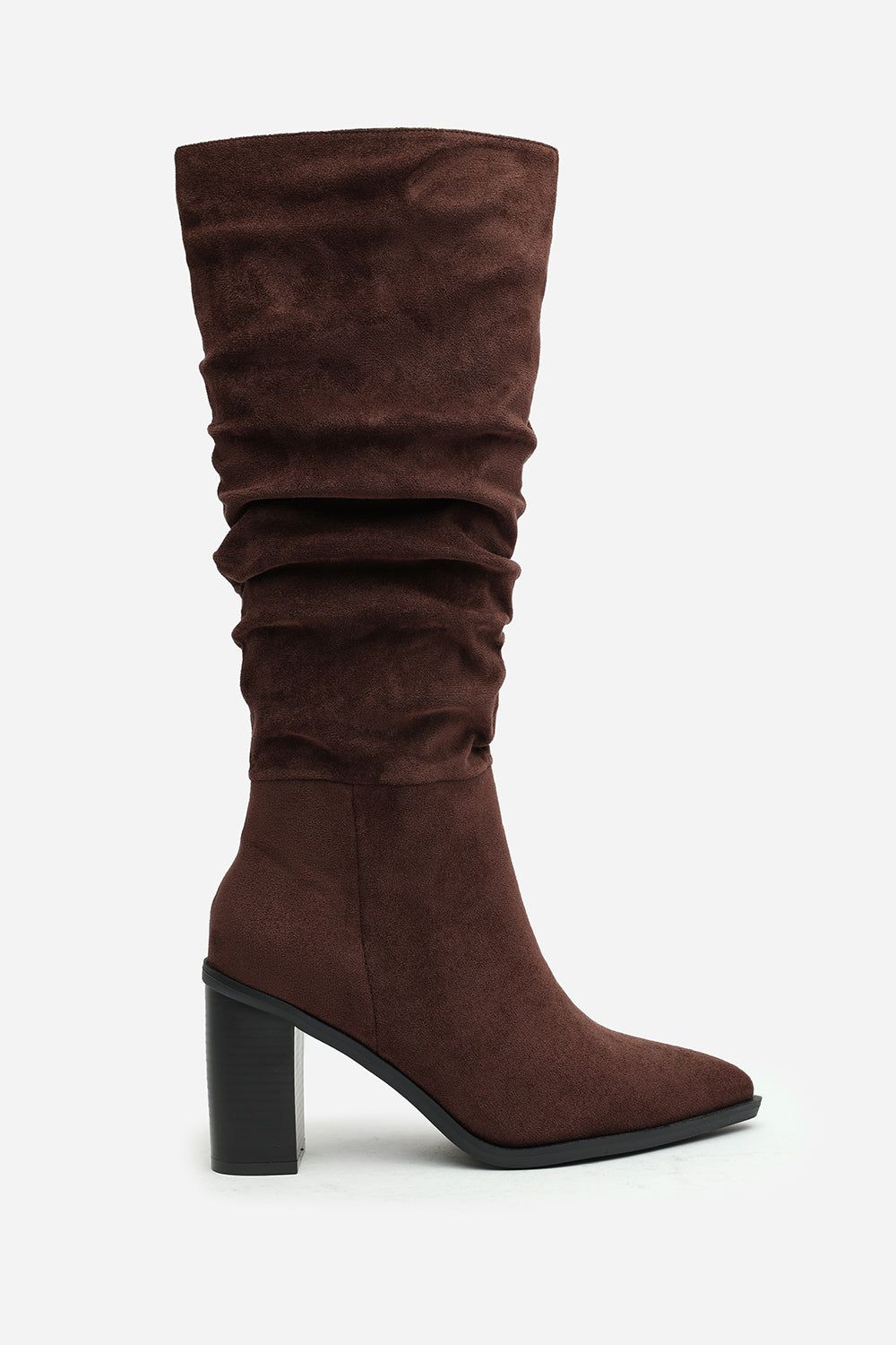 Where's That From Quilla' Slouch Knee High Boots with Block Heel