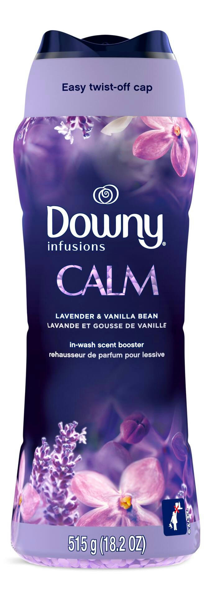Downy Infusions In-Wash Scent Booster Beads, Calm, Lavender and Vanilla Bean, 515 g