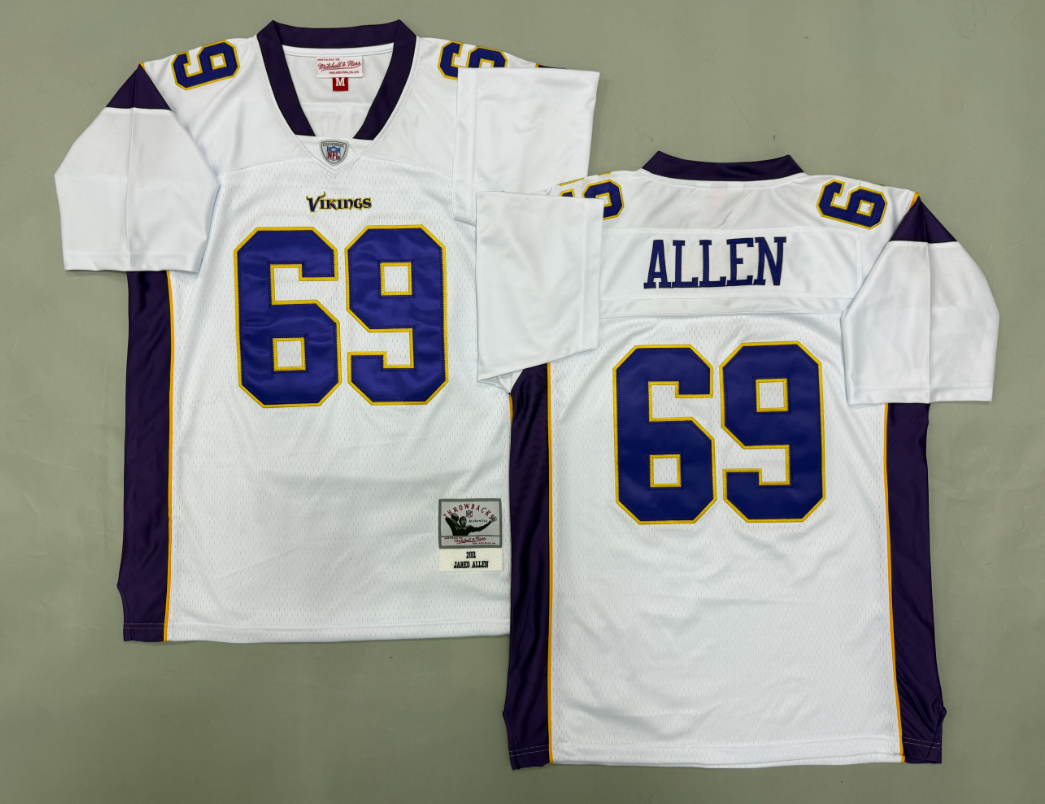 Jared Allen Minnesota Vikings Authentic Throwback Retired Player Jersey - White