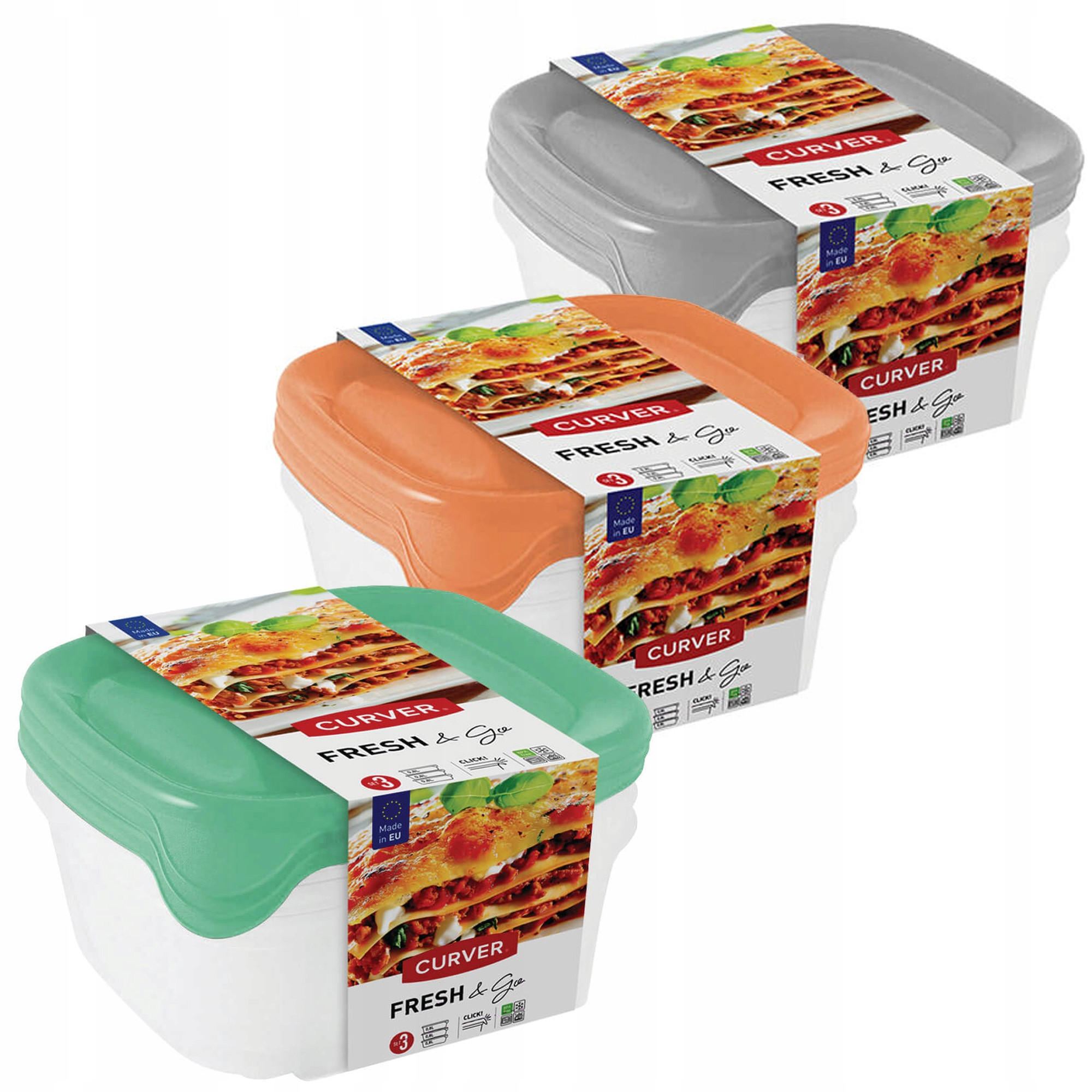 Curver Pojemnik Na Żywność Pudełko Na Lunch 3szt