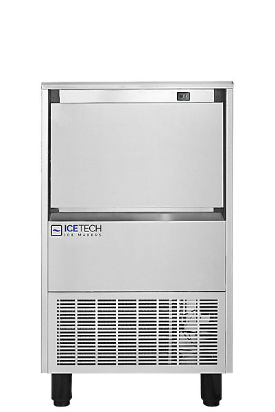 Machine à glaçon - Glace en demi cube - Production 45 a 150 kg./24H - Série HD - Icetech - l76.2- L0.1- P76.2- h83.2-