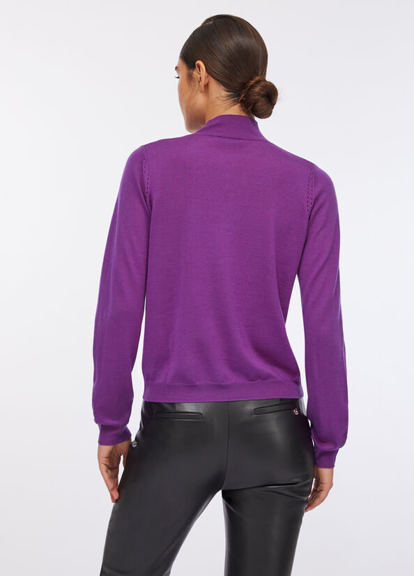 Maglia in lana con perle