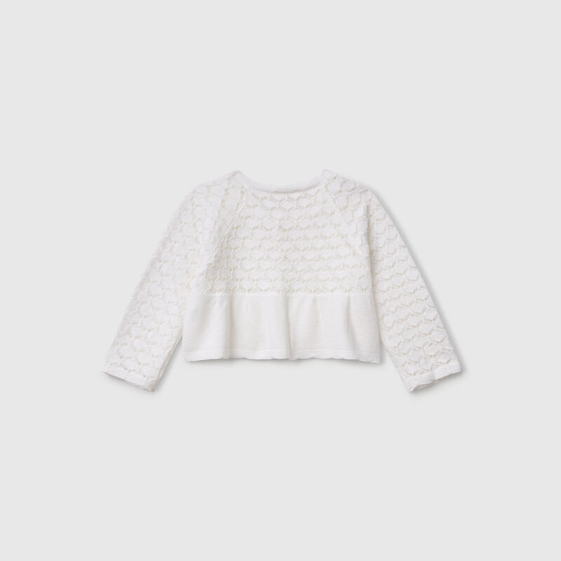 Textured cardigan in linen blend