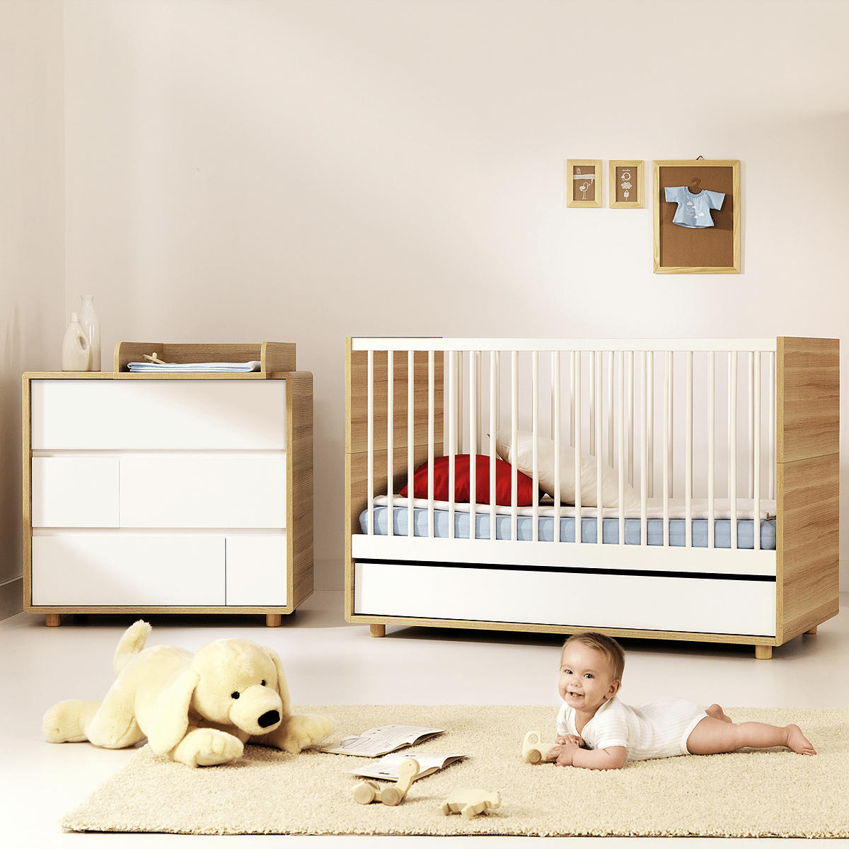 EVOLVE - Commode à langer naturel