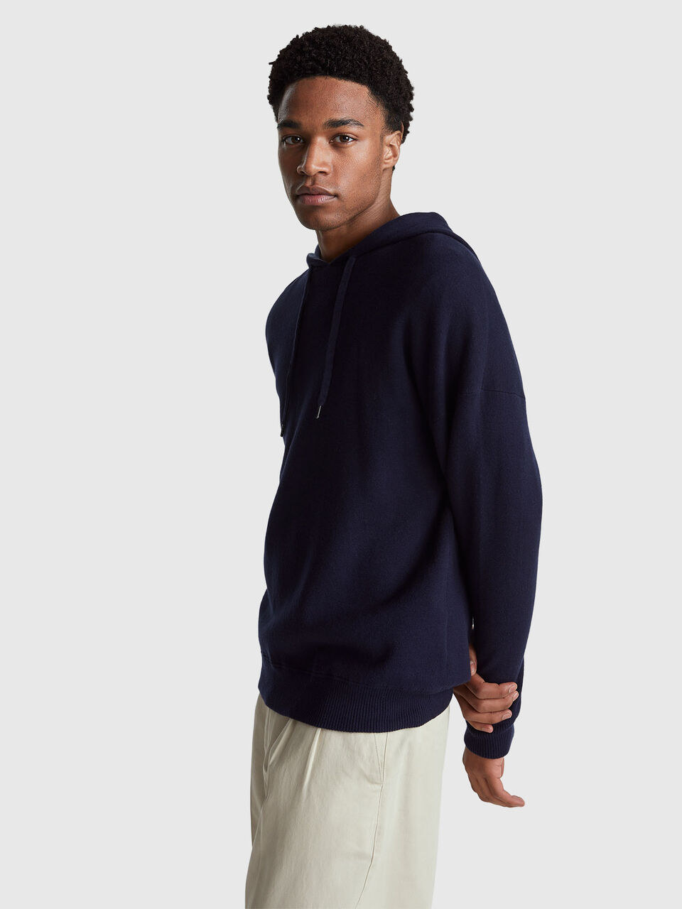 Hooded relaxed fit sweater