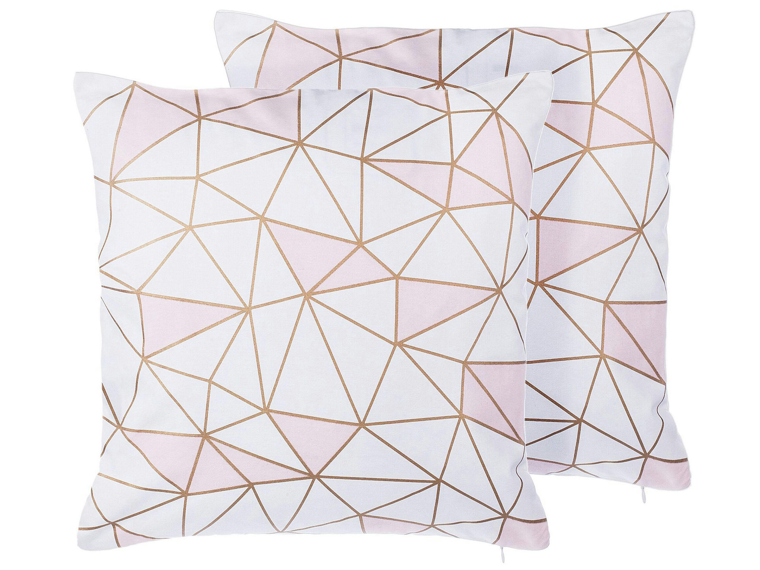 CLARKIA - Lot de 2 coussin décoratifs en tissu blanc 45x12cm