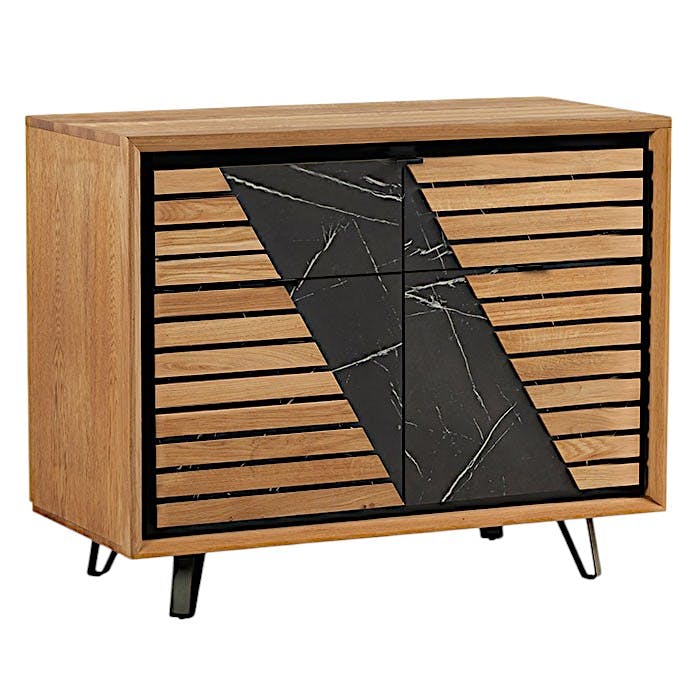 Petit buffet design en bois de chêne finition miel ESSEN