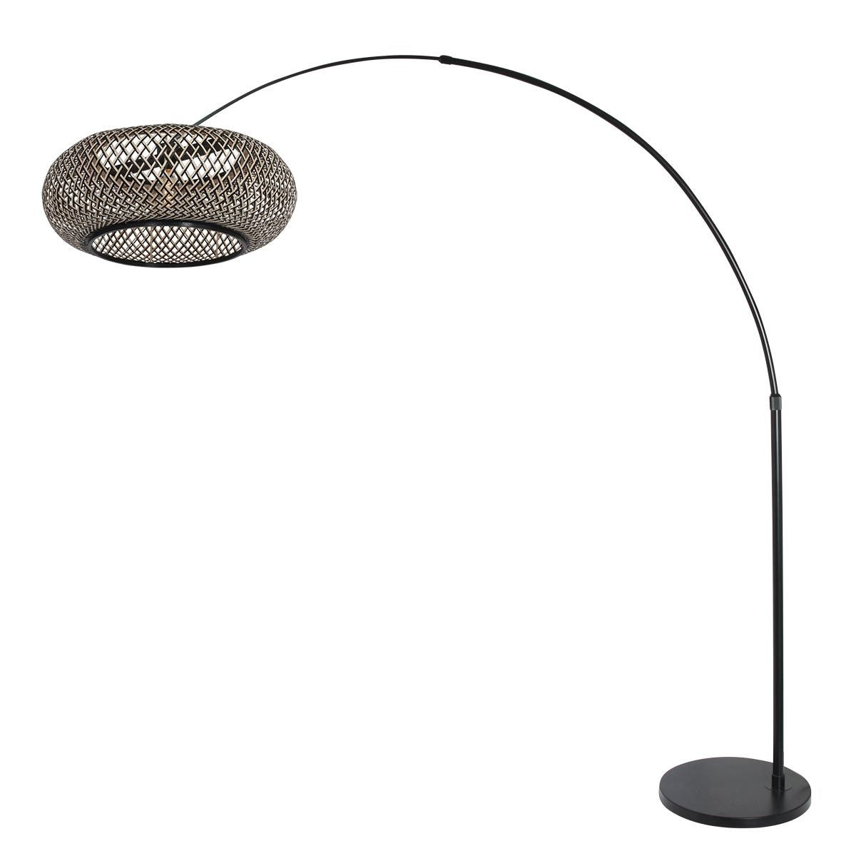 Steinhauer vloerlamp Sparkled - 1 lichts - 190x 230 cm - zwart beige