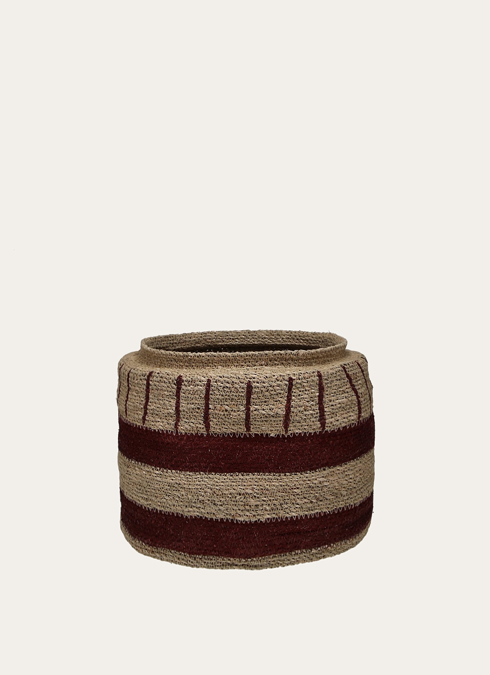 PANIEREN FIBRES NATURELLES NATUREL / BORDEAUX