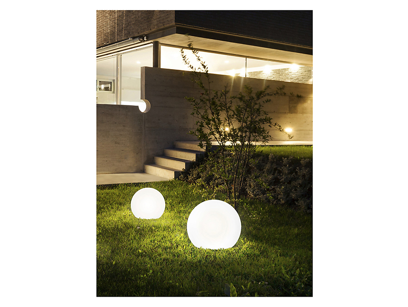 Lampa ogrodowa kula Cumulus 30 cm z tworzywa sztucznego biała