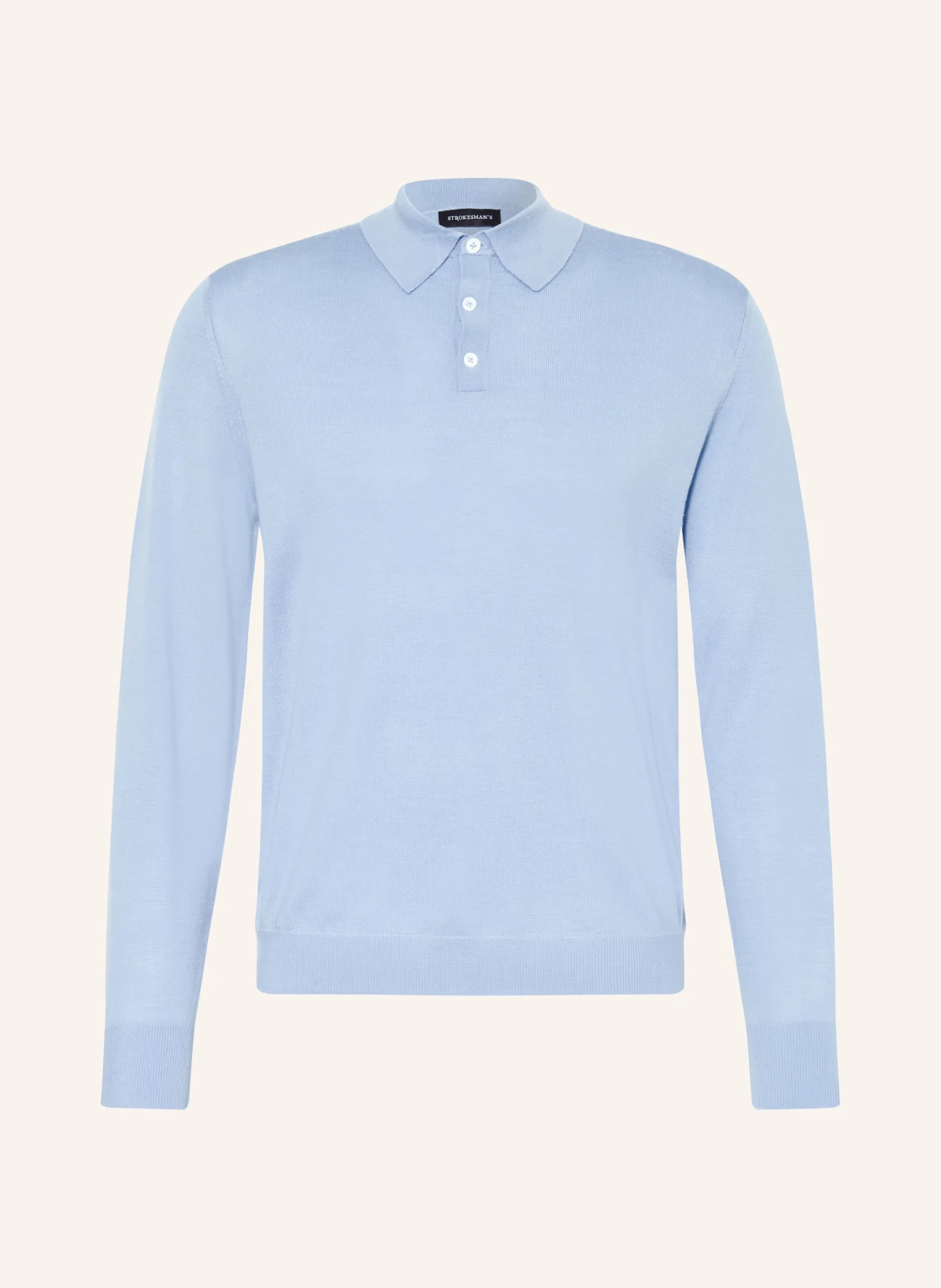 STROKESMAN'S Strick-Poloshirt aus Merinowolle