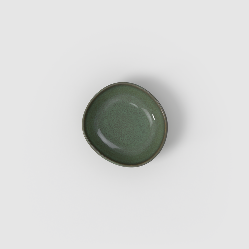 Lave Dipping bowl - Green, 2.1 oz, stoneware
