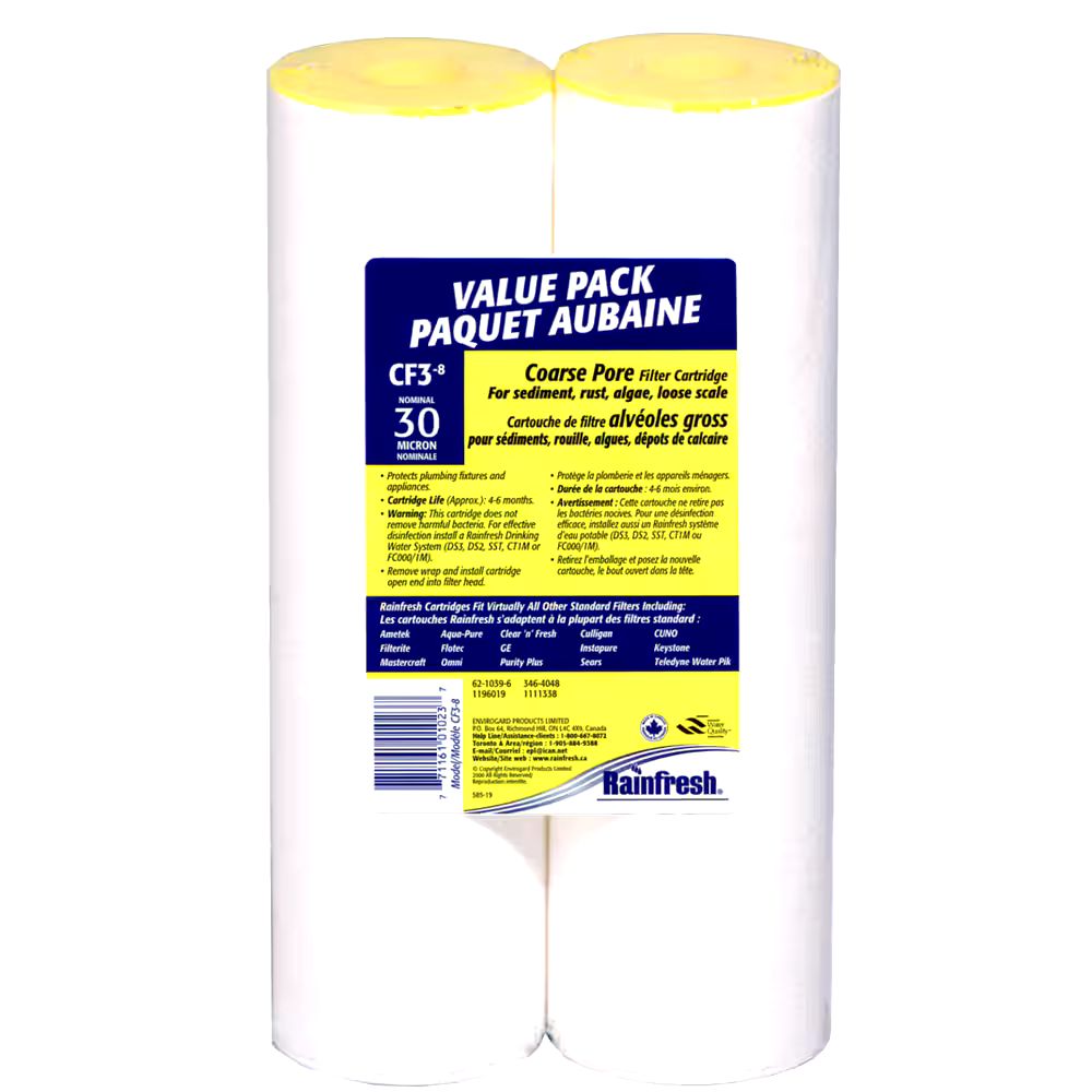 Rainfresh CF3-8 30-Micron Coarse Pore Sediment Cartridge, 2-pk
