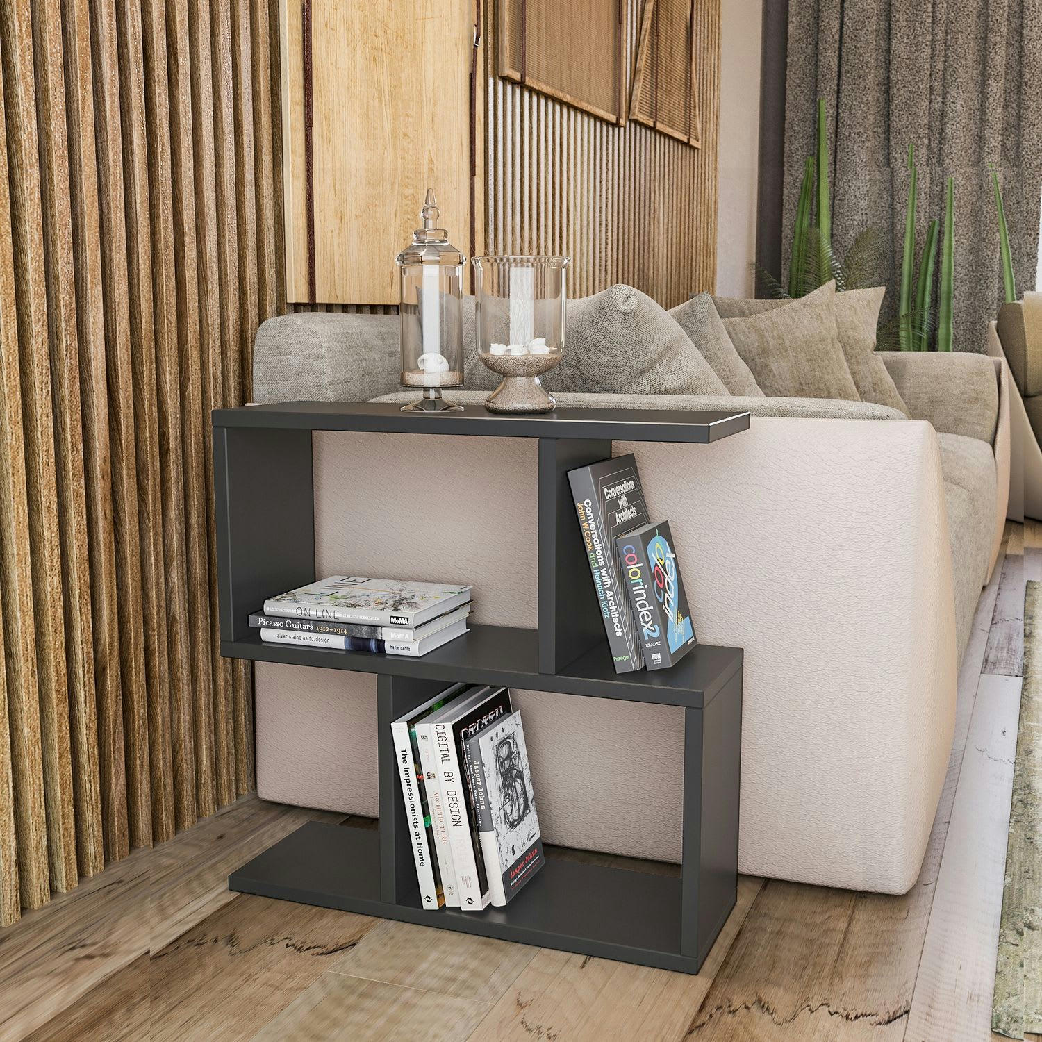 LIFE - Table d'appoint gris anthracite