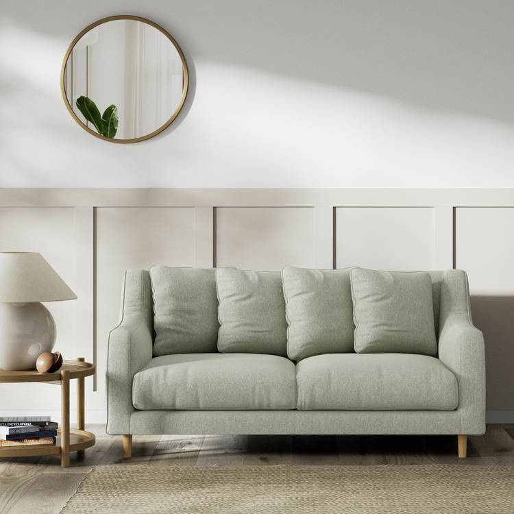 Habitat Swift Fabric 2 Seater Sofa - Sage Green - Ash Leg