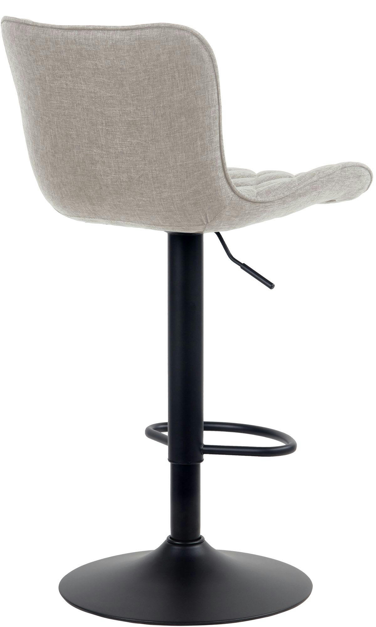 EMMA - Lot de 2 tabourets de bar ajustables pivotants tissu Taupe