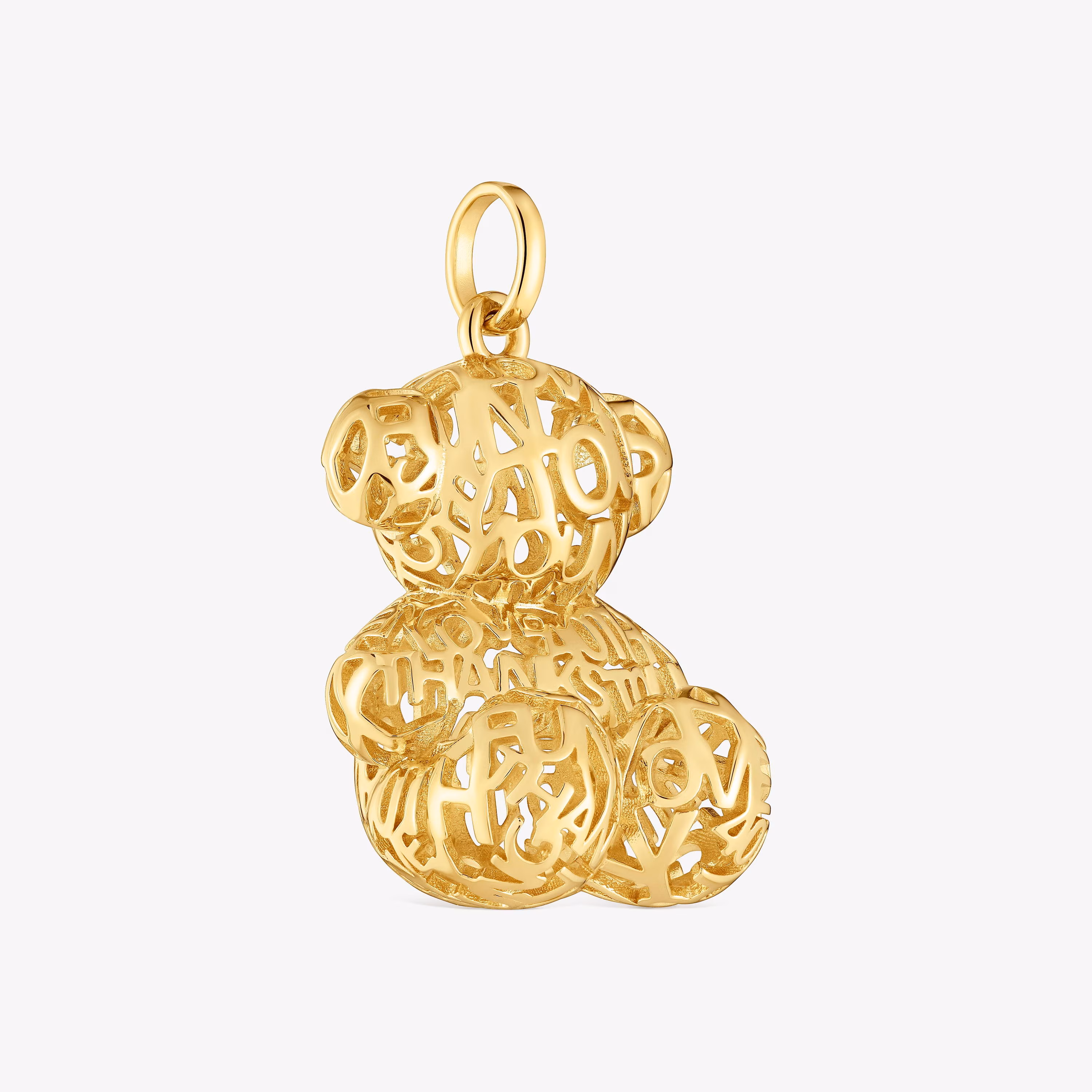 Colgante oso calado con baño de oro 18 kt sobre plata Bold Bear