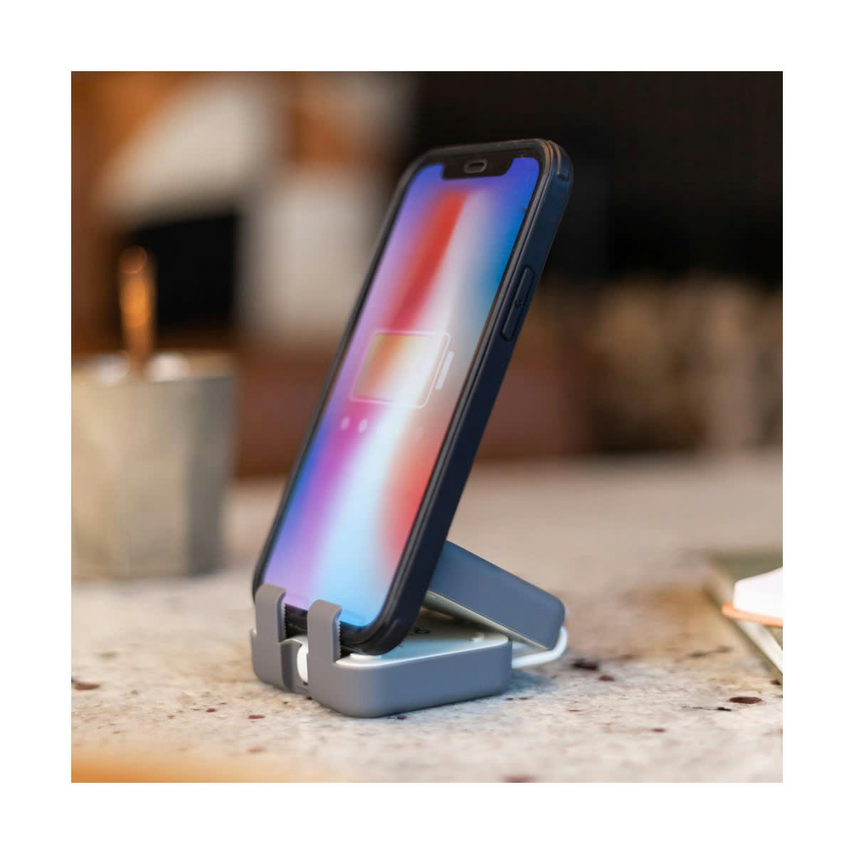 - Batterie de secours support téléphone