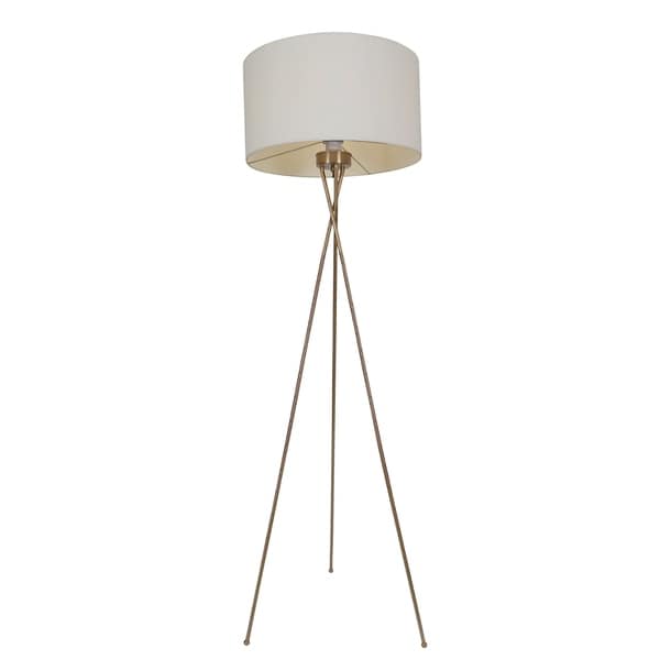 Meela Polished Brass 1-light Floor Lamp