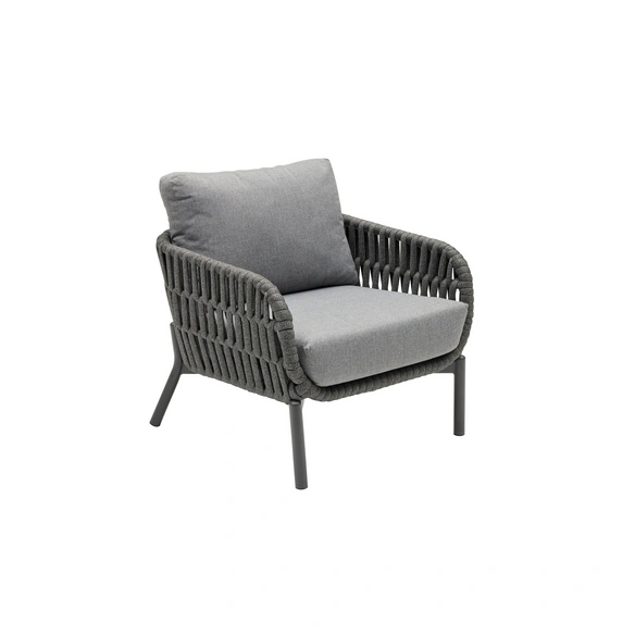 Gartensessel »Terano«, Kunststoff/Rope, HxBxT: 67 x 82 x 82 cm, anthrazit