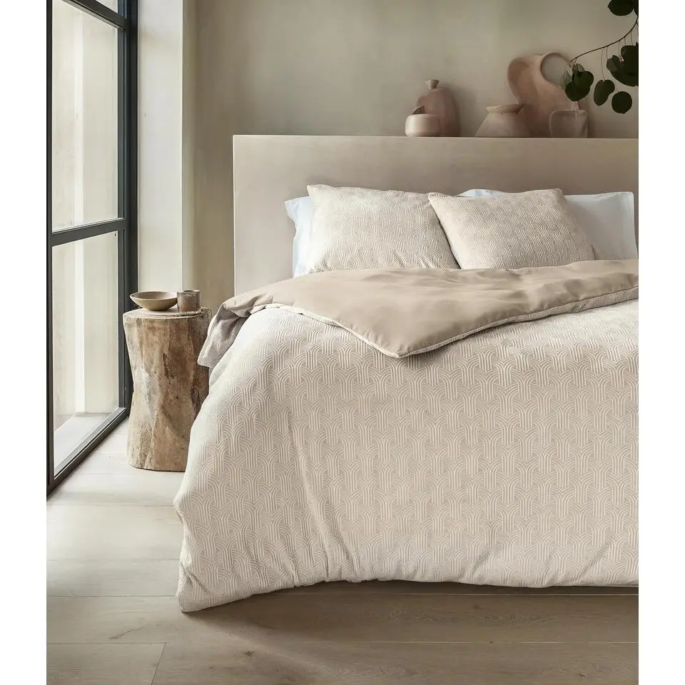 Dekbedovertrek Japandi 240x220 �?Flanel Fleece �?Zacht & Warm �?Beige