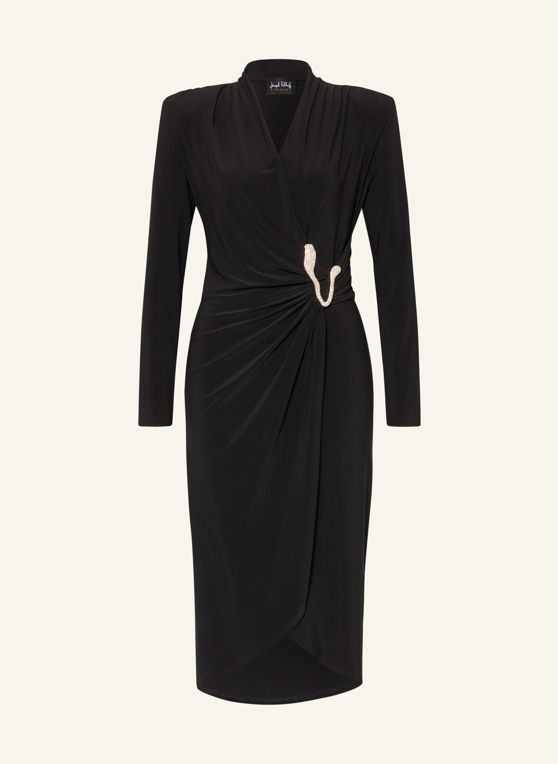 Joseph Ribkoff SIGNATURE Cocktailkleid in Wickeloptik mit Schmucksteinen