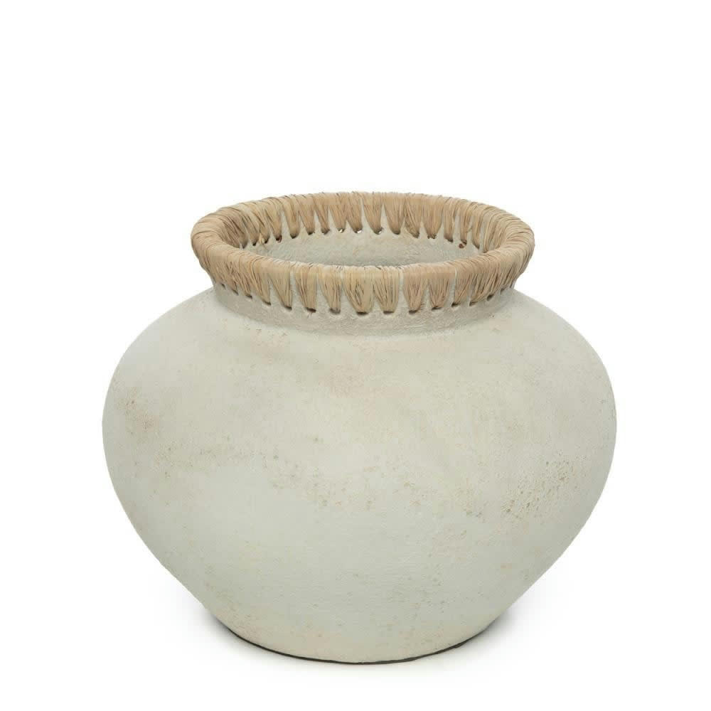 STYLY - Vase en terre cuite gris naturel H23