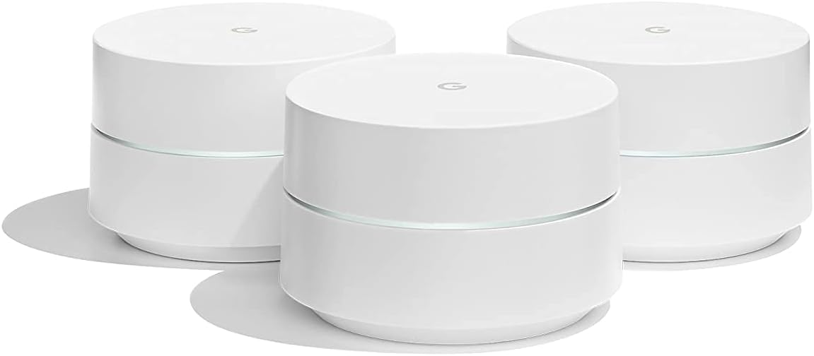 Google WiFi system  3-Pack - Router Replacement for Whole Home Coverage (NLS-1304-25) White