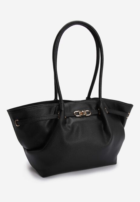 Womens Black Winged Tote Bag