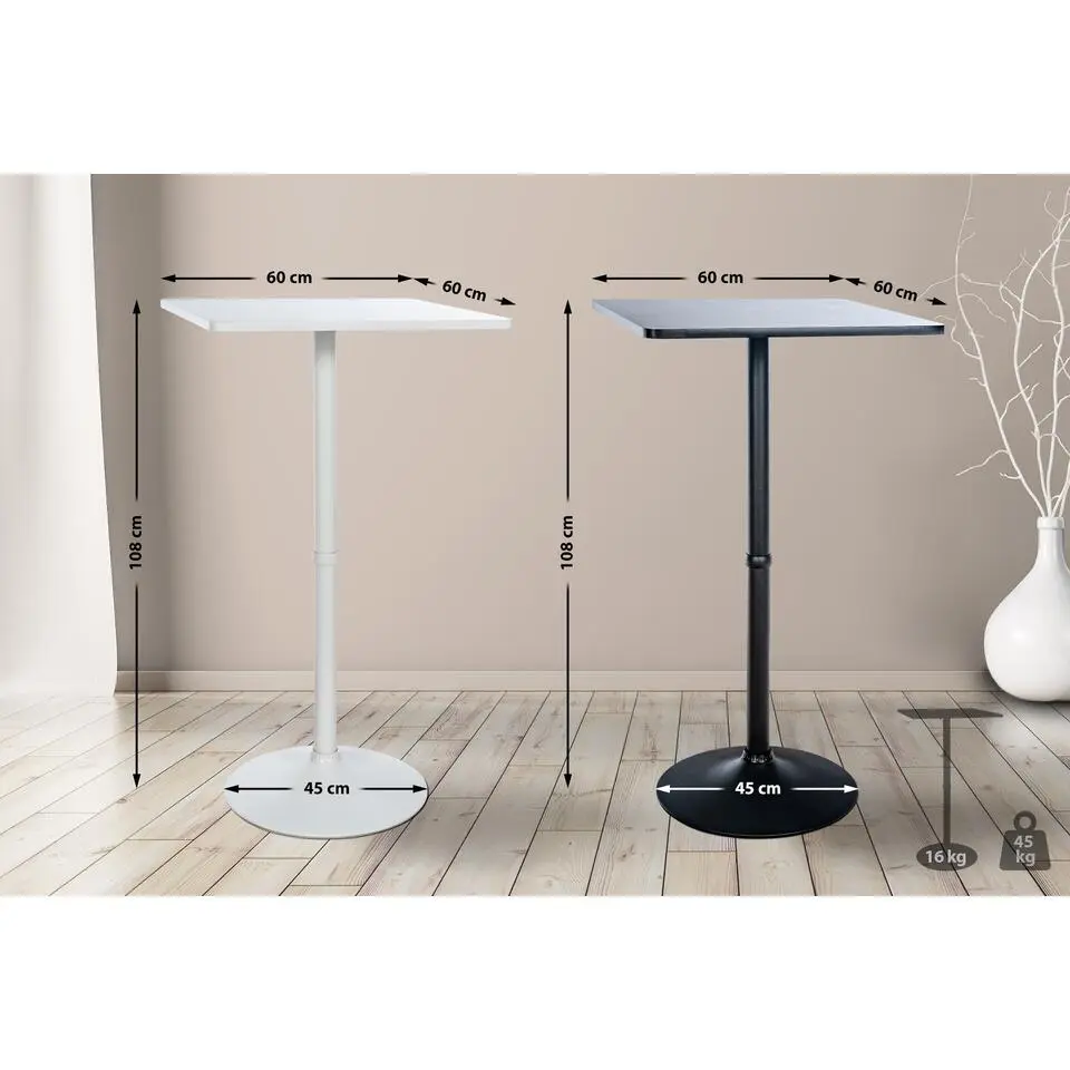 CLP Statafel eckig Hout - wit/wit