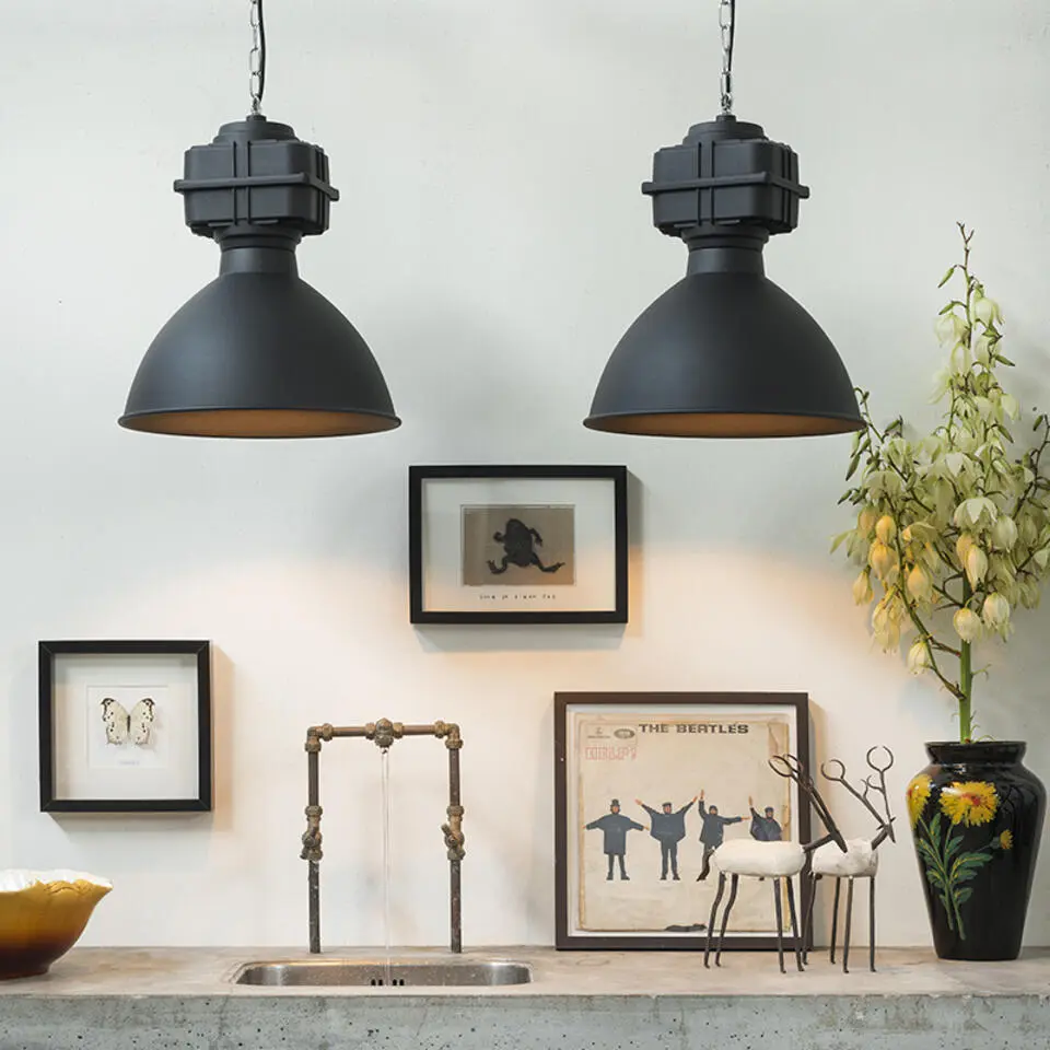 Qazqa hanglamp sicko zwart