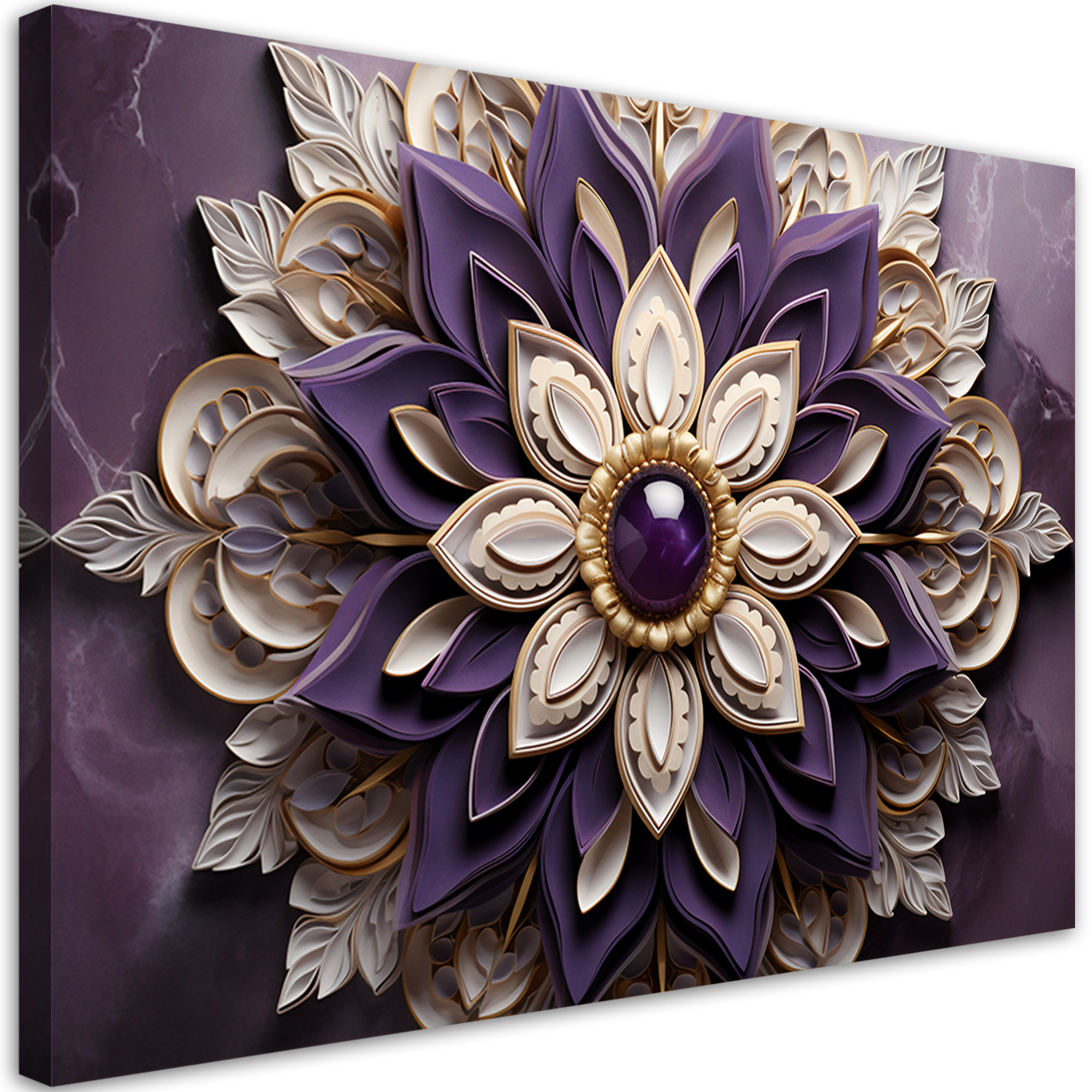 Feeby Obraz AI - Kwiat abstrakcja diament 3D 60x40